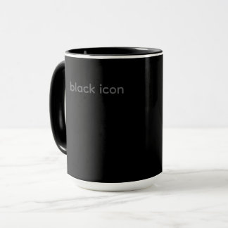 ブラックアイコン タイポグラフィマグ マグカップ
