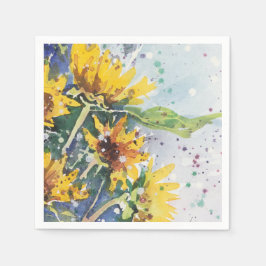 ブラックアイスーザンパーティーナプキンス スタンダードカクテルナプキン