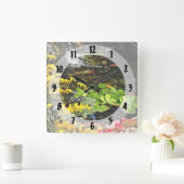 ブラックアイズサンズバイコイ池 スクエア壁時計 (ホーム)