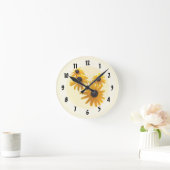 ブラックアイドササンズハート ラウンド壁時計 (ホーム)