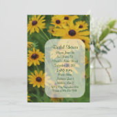 ブラックアイドスーザンアートフローラブライダルシャワー招待状 招待状 (スタンド正面)