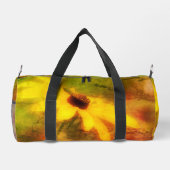 ブラックアイドスーザンデイジー動揺してパーソナライズされた ダッフルバッグ (裏面)