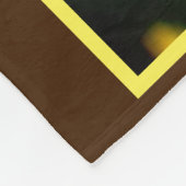 ブラックアイドスーザンデイジー抽象芸術 パーソナライズされた フリースブランケット (角)