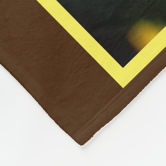 ブラックアイドスーザンデイジー抽象芸術 パーソナライズされた フリースブランケット (角)