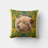 ブラックアイドスーザンデイジー独自の写真を作成 クッション (正面)