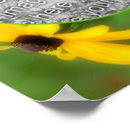 ブラックアイドスーザンデイジー独自の写真を作成 ポスター (角)