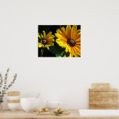 ブラックアイドスーザンデイジー ポスター (キッチン)