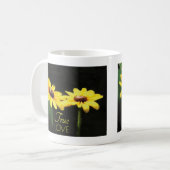 ブラックアイドスーザンファインアートトゥルーラブ コーヒーマグカップ (正面左)