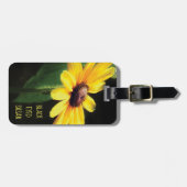 ブラックアイドスーザンファインアート写真 ラゲッジタグ (正面横)