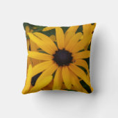ブラックアイドスーザンフォトイエローガーデン装飾用クッション クッション (裏面)