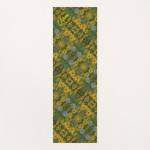 ブラックアイドスーザンフラワーズパーソナライズされた抽象芸術 ヨガマット (正面)