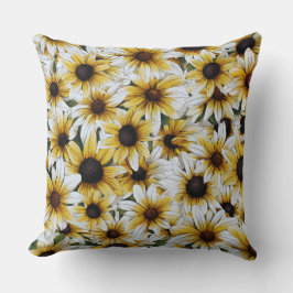 ブラックアイドスーザンフラワーズ装飾用クッション クッション