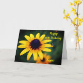 ブラックアイドスーザンフラワーパーソナライズされた誕生日 カード (黄色い花)