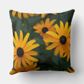 ブラックアイドスーザンフラワー装飾用クッション クッション (裏面)