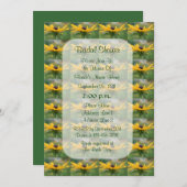 ブラックアイドスーザンフローラブライダルシャワー招待状 招待状 (正面/裏面)