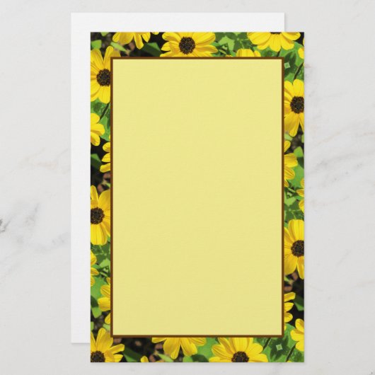 ブラックアイドスーザンフローラ定置シート 便箋 (正面/裏面)