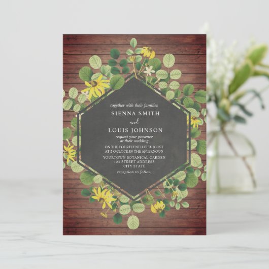 ブラックアイドスーザンワイルドフラワーウッドプラン結婚クズ 招待状 (スタンド正面)