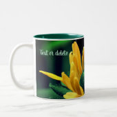 ブラックアイドスーザン抽象芸術パーソナライズされたフローラ ツートーンマグカップ (左)