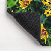 ブラックアイドスーザン抽象芸術フラワーアート マウスパッド (コーナー)