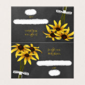 ブラックアイドスーザン結婚ワイルドフラワーのテーブルカード (外部フラット)