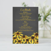 ブラックアイドスーザン結婚ワイルドフラワー エンクロージャーカード (スタンド正面)