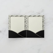 ブラックアイボリークリームダマスク感謝カード サンキューカード (内部)