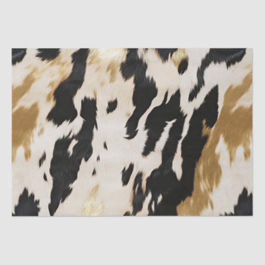 ブラックアイボリー金ゴールドウエスタンコウィド 薄葉紙 (正面)