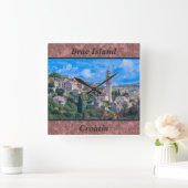 ブラックアイランドクロアチアウォールクロック スクエア壁時計 (ホーム)