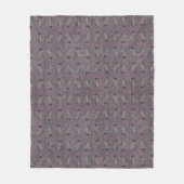 ブラックアイリスのアンティークタペストリー フリースブランケット (正面)