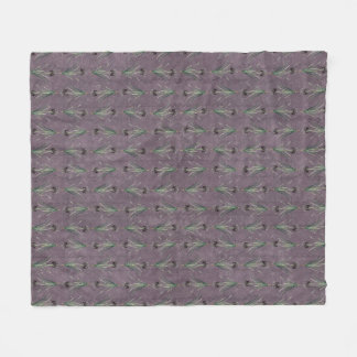 ブラックアイリスのアンティークタペストリー フリースブランケット