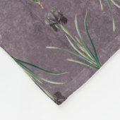 ブラックアイリスのアンティークタペストリー フリースブランケット (角)