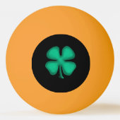 ブラックアイリッシュイエローグロー1つ星ピンポンボール 卓球ボール (正面)