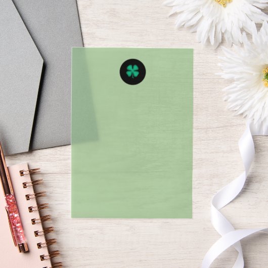 ブラックアイリッシュサークルグリーンベラム紙 ベラム紙招待状 (ウェディング)