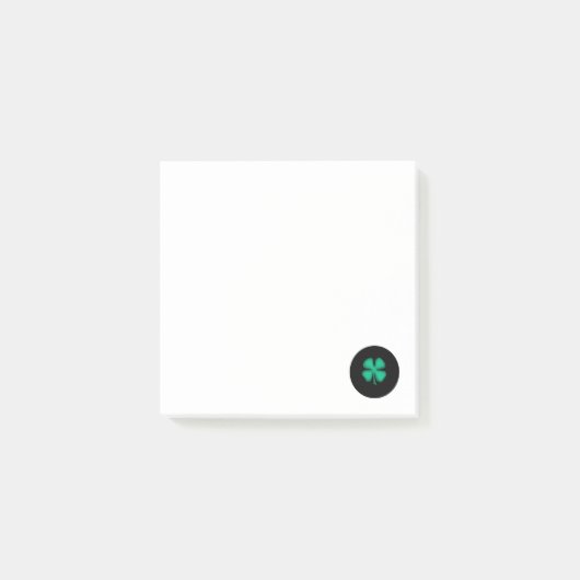 ブラックアイリッシュ白いノートパッド ポストイット (正面)