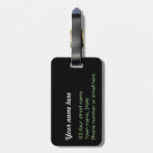 ブラックアイリッシュ結び糸細工カスタマイズ-  ラゲッジタグ (裏面縦)