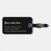 ブラックアイリッシュ結び糸細工カスタマイズ-  ラゲッジタグ (裏面横)