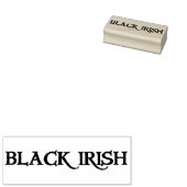 ブラックアイルランド長方形の小さなゴム印 ラバースタンプ (押印)