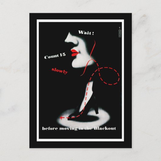 ブラックアウトに移行する前に~を待つ 案内ポストカード (正面)