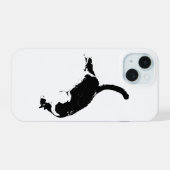 ブラックアウトキャット iPhone 15ケース (裏面横)
