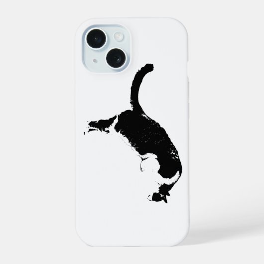 ブラックアウトキャット iPhone 15ケース (裏面)