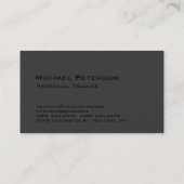 ブラックアウトパーソナルトレーナーフィットネススポーツ 名刺 (裏面)