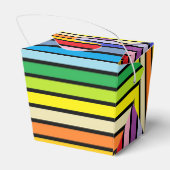 ブラックアウトラインの広いスペクトル虹のストライプ フェイバーボックス (裏面サイド)