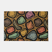 ブラックアウトライン大きい石MCMスタイル ドアマット (正面)