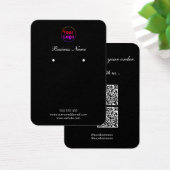 ブラックアエレガントイヤリングディスプレイカード (デスク)