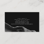 ブラックアガテシルバーグリッターラグジュアリー 名刺 (裏面)