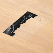 ブラックアガテシルバーグレイ文字ファーストホーリーコミュニオン アクリル招待状 (レイダウン)