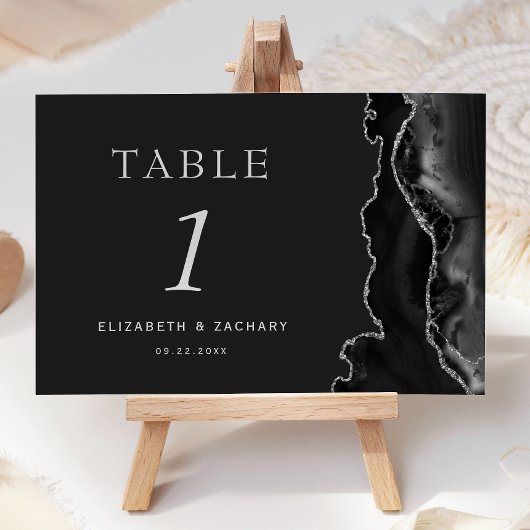 ブラックアガテシルバーダーク結婚ズ テーブルナンバー