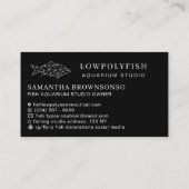 ブラックアクアリウム魚 名刺 (裏面)