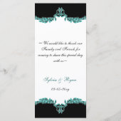 ブラックアクア結婚メニュー メニュー (裏面)