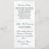 ブラックアクア結婚式 プログラム (裏面)